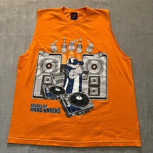 VTG School Of Hard Knocks Shirt Men XXL Orange Tank Top Rap SOHK Logo 90s VTG